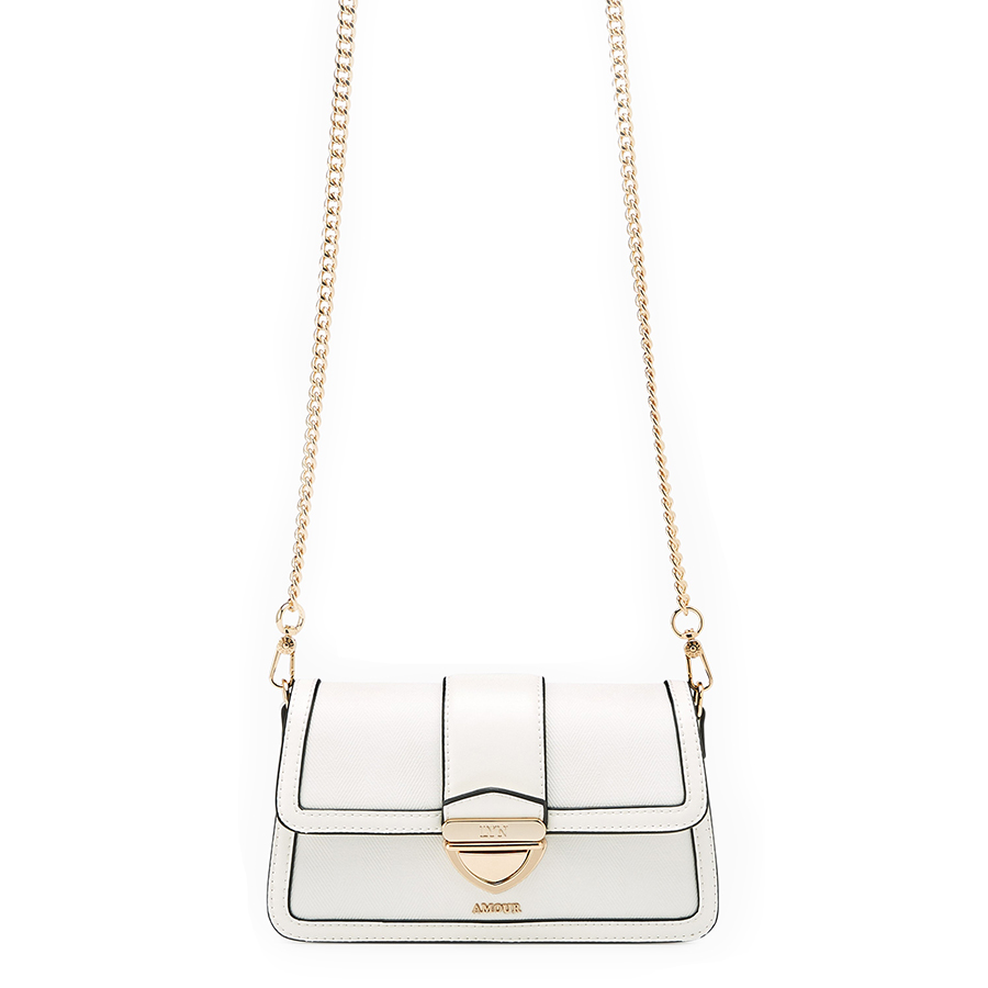 Túi Đeo Chéo Nữ Lyn Riga Xs Crossbody Bag - White LL25FBF047 Màu Trắng - Duy Hoang