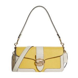 Túi Đeo Vai Coach Georgie Shoulder Bag In Colorblockas C8607 Màu Vàng - Duy Hoang