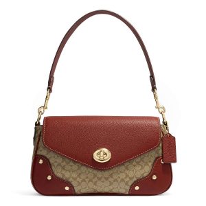 Túi Đeo Vai Coach Millie Shoulder Bag In Colorblock Signature Canvas CE639 Màu Đỏ Nâu - Duy Hoang