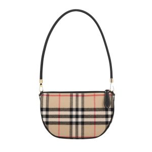 Túi Đeo Vai Nữ Burberry BBR Vintage Check and Leather Olympia In Canvas Archive Beige - 81114131 Màu Be - Duy Hoang