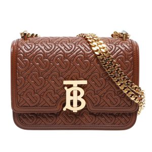 Túi Đeo Vai Nữ Burberry BBR TB Monogram Leather Shoulder Bag Màu Nâu - Duy Hoang