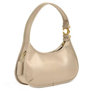 Túi Đeo Vai Nữ Coach Eve Medium Leather Shoulder Bag CM530 Brass/Ivory Màu Be - Duy Hoang
