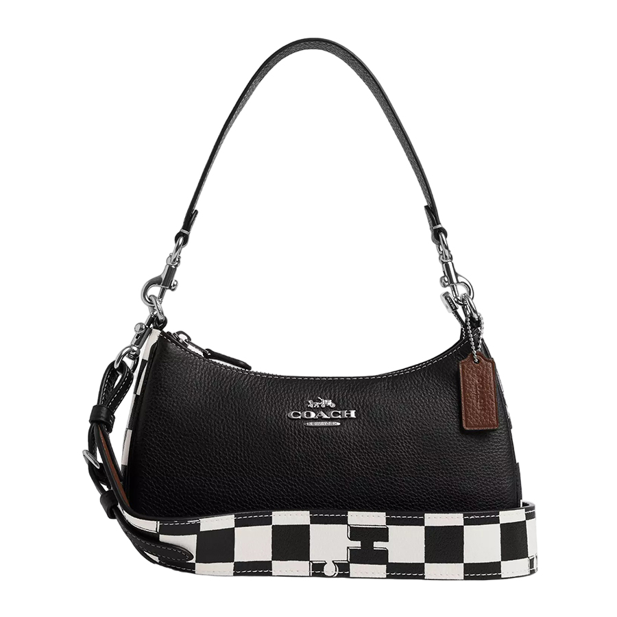 Túi Đeo Vai Nữ Coach Teri Shoulder Bag With Checkerboard Print CR103 Màu Đen - Duy Hoang
