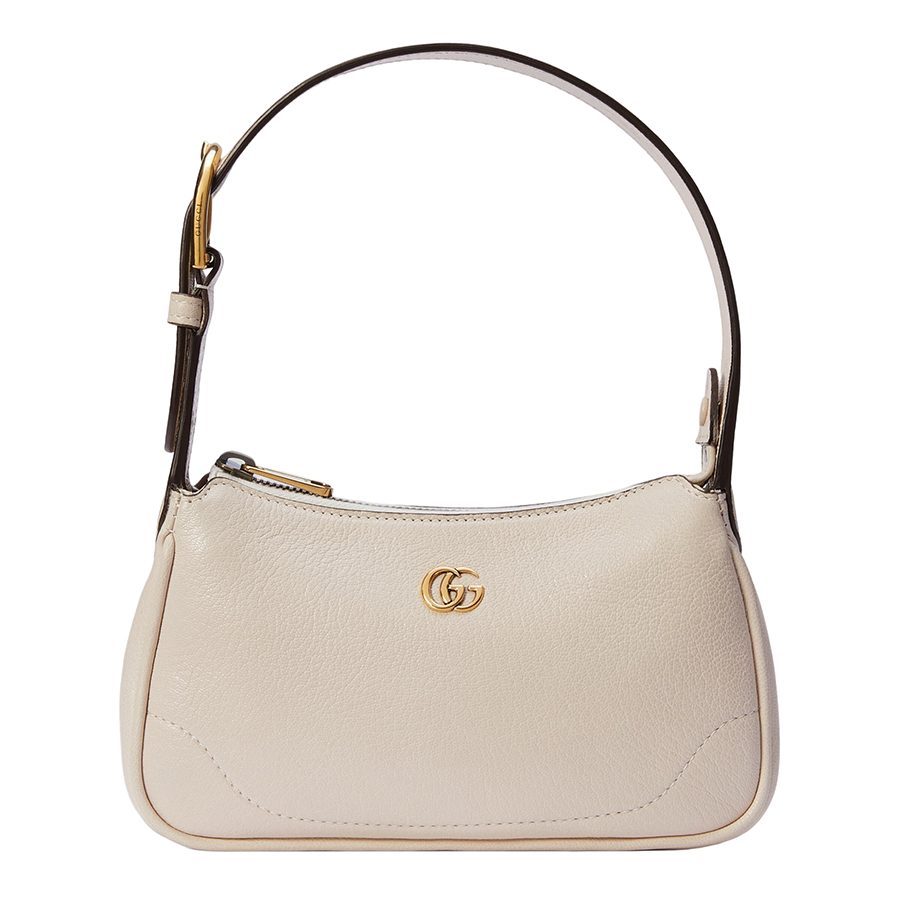 Túi Đeo Vai Nữ Gucci Aphrodite Embellished Textured-Leather Shoulder Bag 739076 AAA9F 9022 Màu Trắng - Duy Hoang