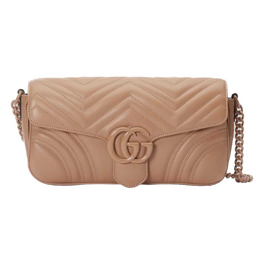 Túi Đeo Vai Nữ Gucci GG Marmont Matelassé Shoulder Bag 734814-DAAAI-2747 Màu Be - Duy Hoang