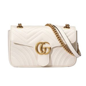 Túi Đeo Vai Nữ Gucci GG Marmont Matelasse Small Bag Màu Trắng - Duy Hoang