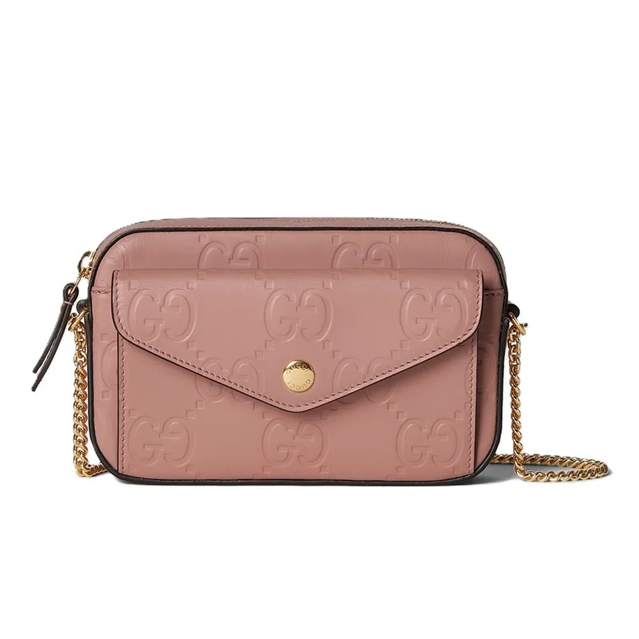 Túi Đeo Vai Nữ Gucci GG Super Mini Shoulder Bag Rose Shoulder Bag 781554 AAC1Q 5820 Màu Hồng - Duy Hoang