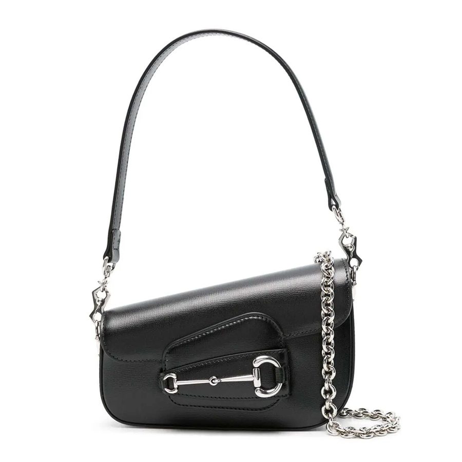 Túi Đeo Vai Nữ Gucci Mini Horsebit 1995 Leather Shoulder Bag Màu Đen - Duy Hoang