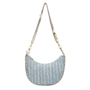 Túi Đeo Vai Nữ Lyn Mika Infinite Half Moon Shoulder Bag Blue Variation 2 LL25FBM064 Màu Xanh Nhạt - Duy Hoang