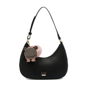 Túi Đeo Vai Nữ Lyn Moo Moo Shoulder Bag - Black L25FBWB056 Màu Đen - Duy Hoang