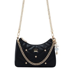 Túi Đeo Vai Nữ Lyn North Tricia Star Quilted Shoulder Bag L25FBWA115 Black Màu Đen - Duy Hoang
