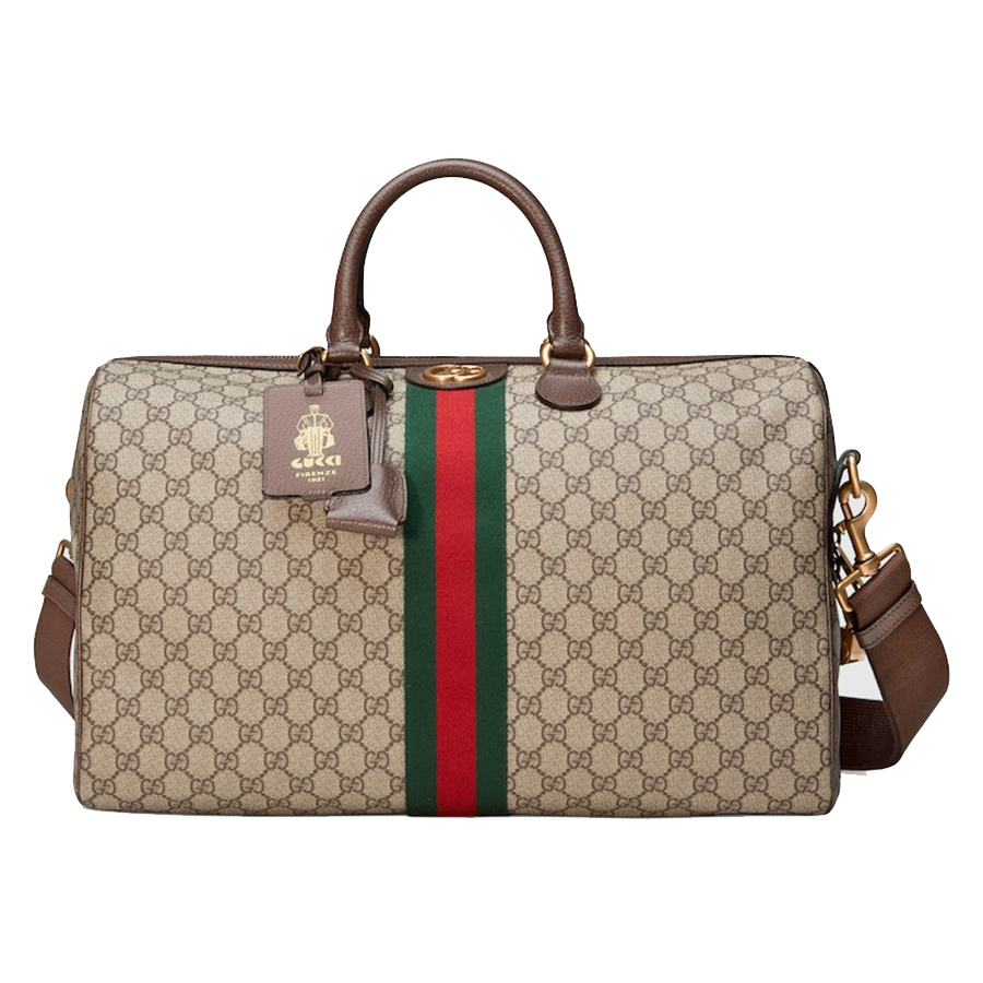 Túi Du Lịch Gucci Savoy Medium Duffle Bag Màu Nâu - Duy Hoang