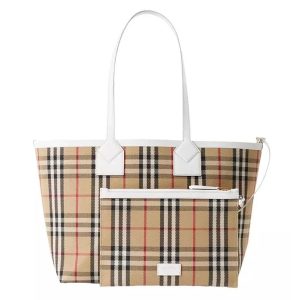 Túi Tote Nữ Burberry Small London Tote Bag In Archive Màu Trắng Be - Duy Hoang