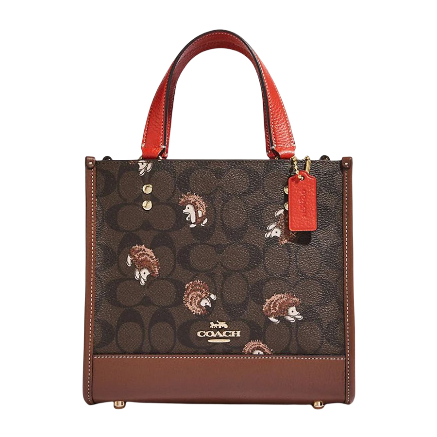 Túi Tote Nữ Coach Dempsey 22 In Signature Canvas With Hedgehog Print CC769 Màu Nâ - Duy Hoang
