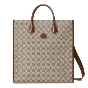 Túi Tote Gucci Medium Tote Bag Brown Màu Nâu Be - Duy Hoang
