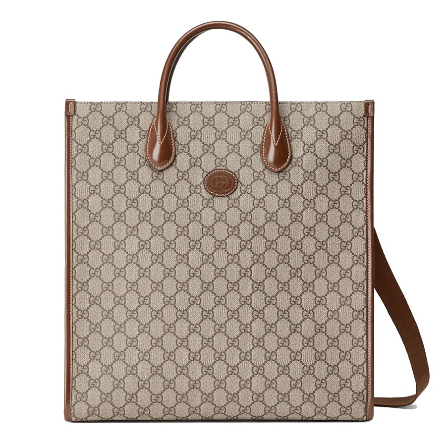 Túi Tote Gucci Medium Tote Bag Brown Màu Nâu Be - Duy Hoang