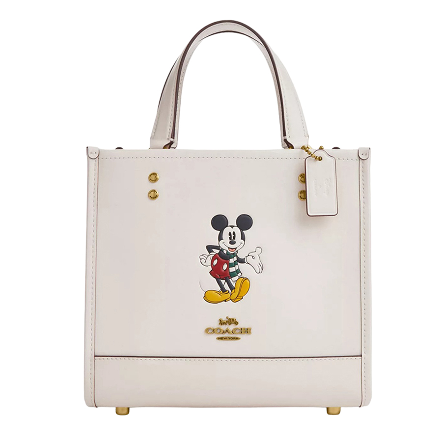 Túi Tote Nữ Coach x Disney Dempsey Tote 22 With Mickey Mouse CM843 Màu Trắng Kem - Duy Hoang