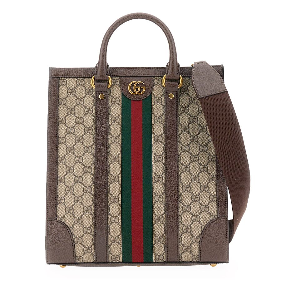 Túi Tote Nữ Gucci MittelgroBer Ophidia Shopper Bag 724685_9C2ST8746 Màu Be Nâu - Duy Hoang