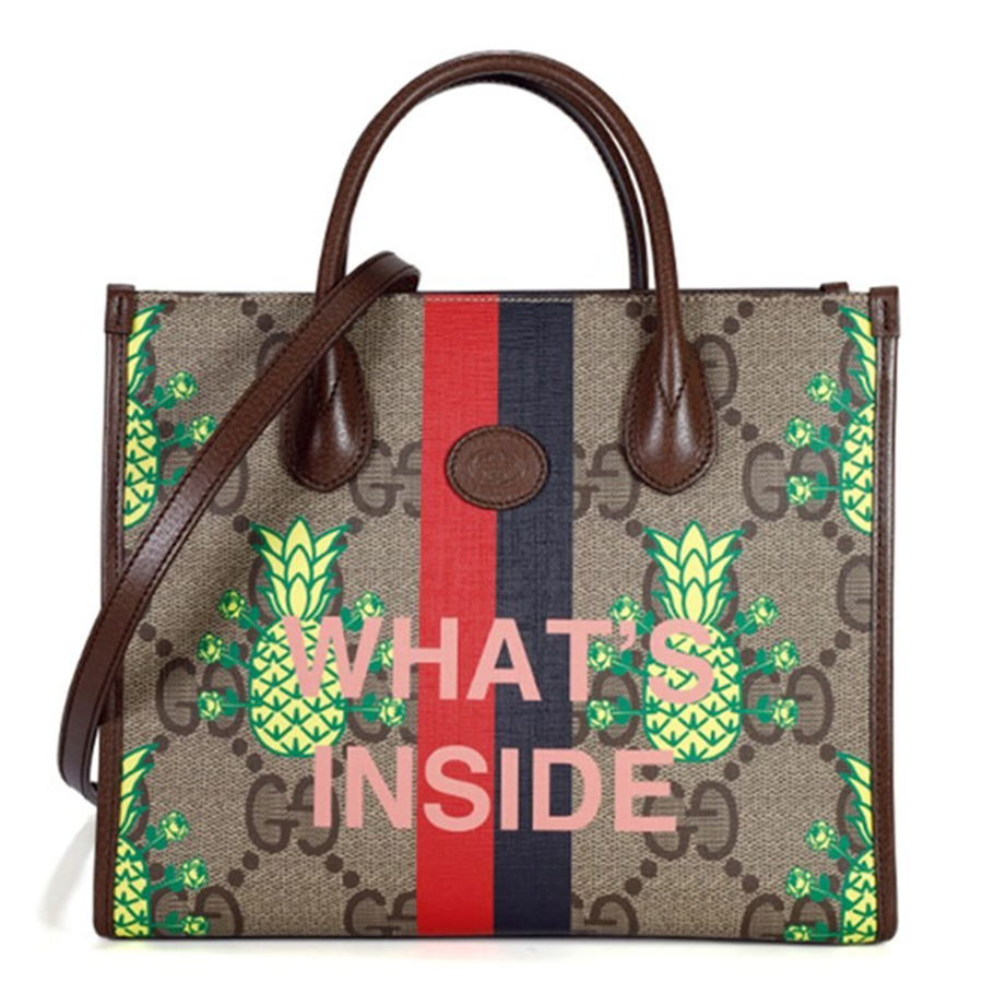 Túi Tote Nữ Gucci Pineapple GG 659983 URRAT 8569 Shoulder Bag Phối Màu N-QL - Duy Hoang