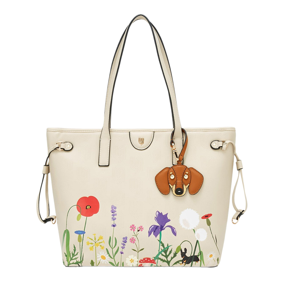 Túi Tote Nữ Lyn Blossom Infinite M Tote Bag Printed Ivory LL25FBM025 Màu Ivory - Duy Hoang