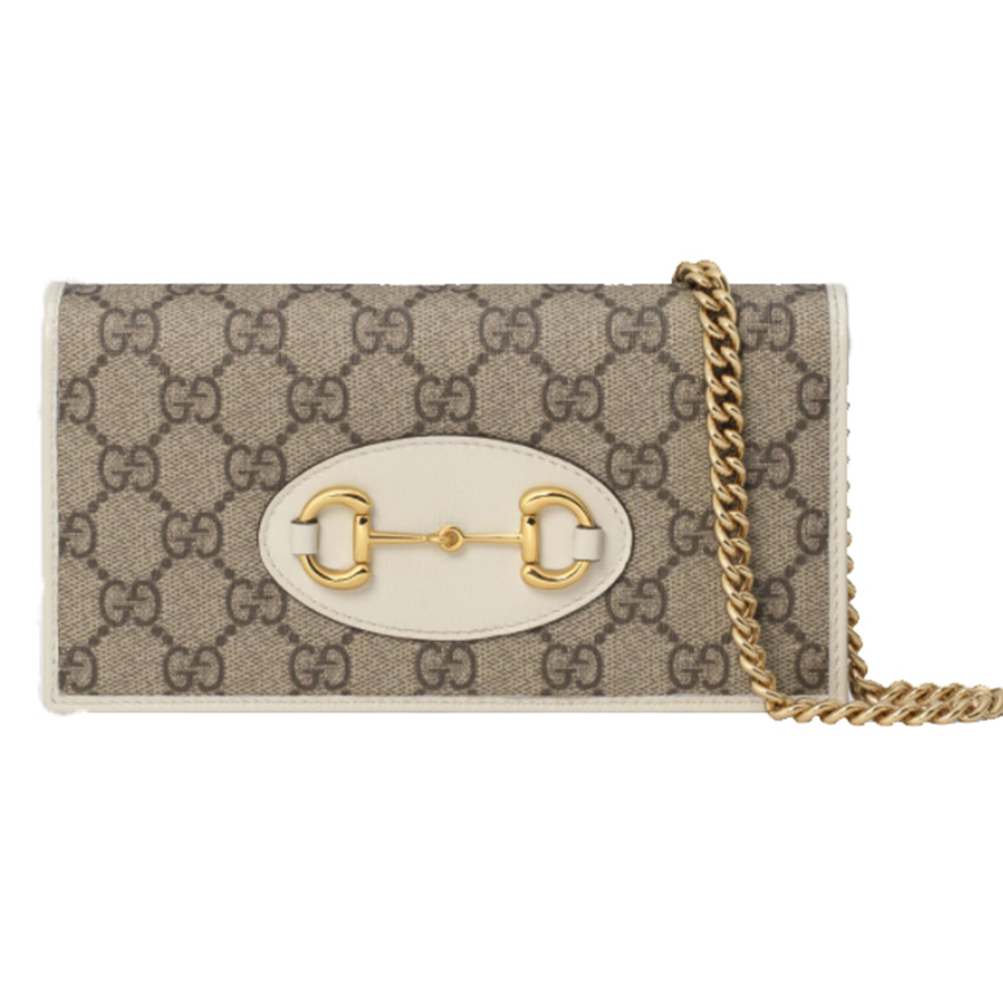 Túi Xách Gucci Horsebit 1955 Wallet With Chain Màu Nâu Nhạt - Duy Hoang