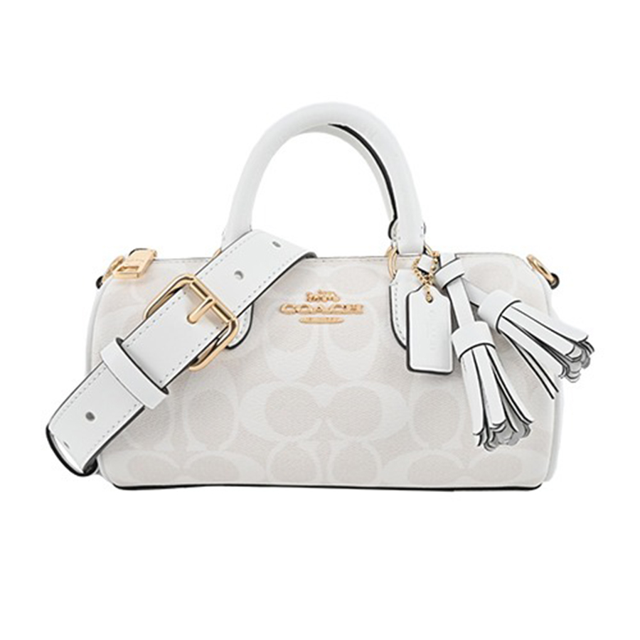 Túi Xách Nữ Coach Lacey Crossbody In Signature Canvas CK689 Màu Trắng - Duy Hoang