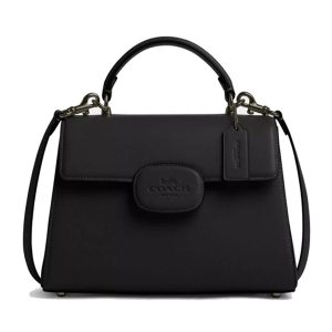 Túi Xách Nữ Coach Silver Blush Eliza Top Handle Bag CT852 Black Màu Đen - Duy Hoang