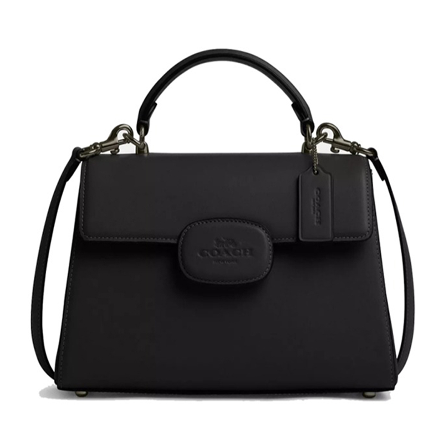 Túi Xách Nữ Coach Silver Blush Eliza Top Handle Bag CT852 Black Màu Đen - Duy Hoang