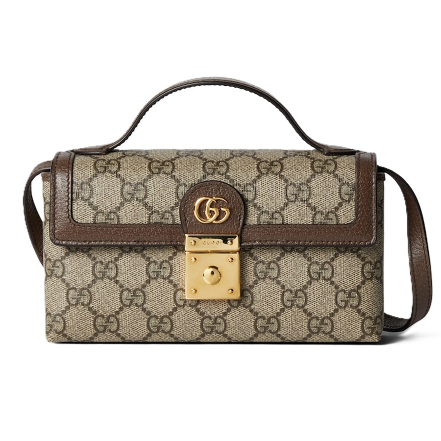 Túi Xách Nữ Gucci Ophidia Mini Bag Ebony 772314-K9GSG-8367 Màu Be Nâu - Duy Hoang
