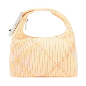 Túi Xách Tay Nữ Burberry Check Mini Peg Duffle Bag Màu Vàng/Hồng - Duy Hoang
