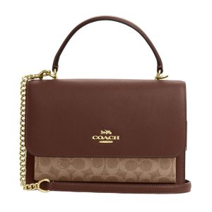 Túi Xách Tay Nữ Coach Klare Top Handle Bag In Signature Canvas Tan/Brown Màu Nâu - Duy Hoang