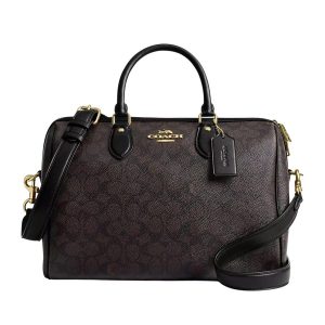 Túi Xách Tay Nữ Coach Rowan Large Satchel Bag In Signature Canvas CV959 Màu Nâu - Duy Hoang