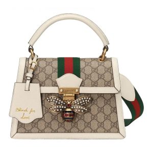 Túi Xách Tay Nữ Gucci Queen Margaret Leather Handbag Màu Trắng Sang Trọng - Duy Hoang