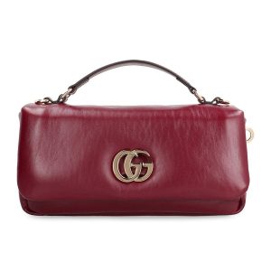 Túi Xách Tay Nữ Gucci Small GG Milano Handbag Màu Đỏ Thẫm - Duy Hoang