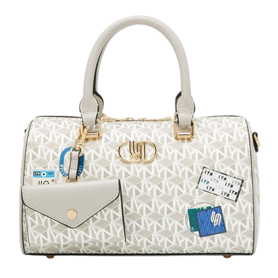 Túi Xách Tay Nữ Lyn Wander Infinite Duffle Crossbody Bag Grey Variation 2 LL25CBM193 Màu Xám Trắng - Duy Hoang