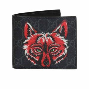 Ví Gucci Supreme Wallet With Wolf DS 451268-91MAN-9789 Màu Đen - Duy Hoang
