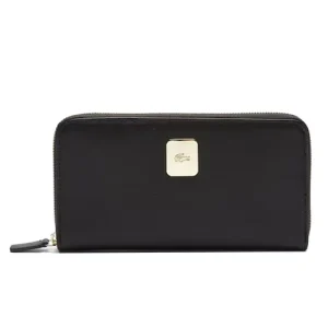 Ví Lacoste Women's Amelia Large Piqué Leather Wallet NF3702ME 000 Màu Đen - Duy Hoang