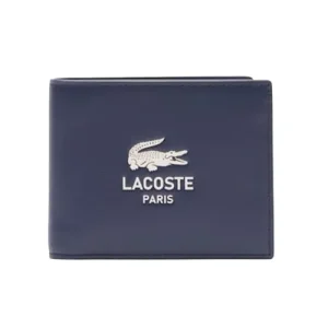 Ví Nam Lacoste Small FG Printed Leather Coin Purse NH4863FW Q89 Màu Xanh Navy - Duy Hoang