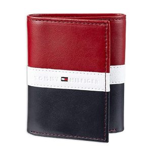 Ví Nam Tommy Hilfiger Men's Genuine Leather Slim Trifold Wallet With ID Window Phối Màu - Duy Hoang