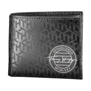 Ví Nam Tommy Hilfiger Monogram Mini Card Holder AM0AM07993 Màu Đen - Duy Hoang