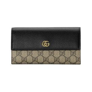 Ví Nữ Gucci GG Marmont Bi-Color Continental Wallet Màu Đen Be - Duy Hoang