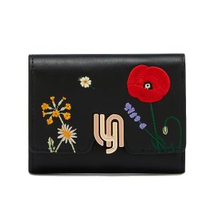 Ví Nữ Lyn Blossom Infinite Fold Wallet - Black LL25FWM008 Màu Đen - Duy Hoang