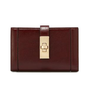 Ví Nữ Lyn Cora Short Wallet - Dark Red L25FWWB009 Màu Đỏ Đậm - Duy Hoang