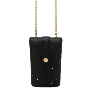 Ví Nữ Lyn Junni Phone Pocket Wallet On Chain - Black LL25CWF009 Màu Đen - Duy Hoang
