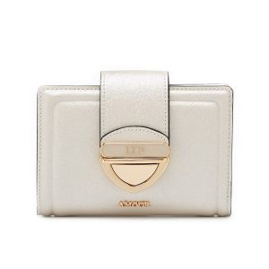 Ví Nữ Lyn Lena Short Wallet - Light Glitter Beige LL25CWF035 Màu Trắng Kem - Duy Hoang