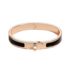 Vòng Đeo Tay Nữ Hermès Mini Clic Kelly Bracelet Black Màu Vàng Hồng Phối Đen - Duy Hoang