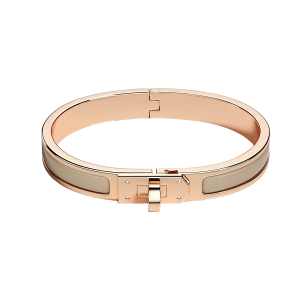 Vòng Đeo Tay Nữ Hermès Mini Clic Kelly Bracelet Marron Glacé Màu Vàng Xám - Duy Hoang