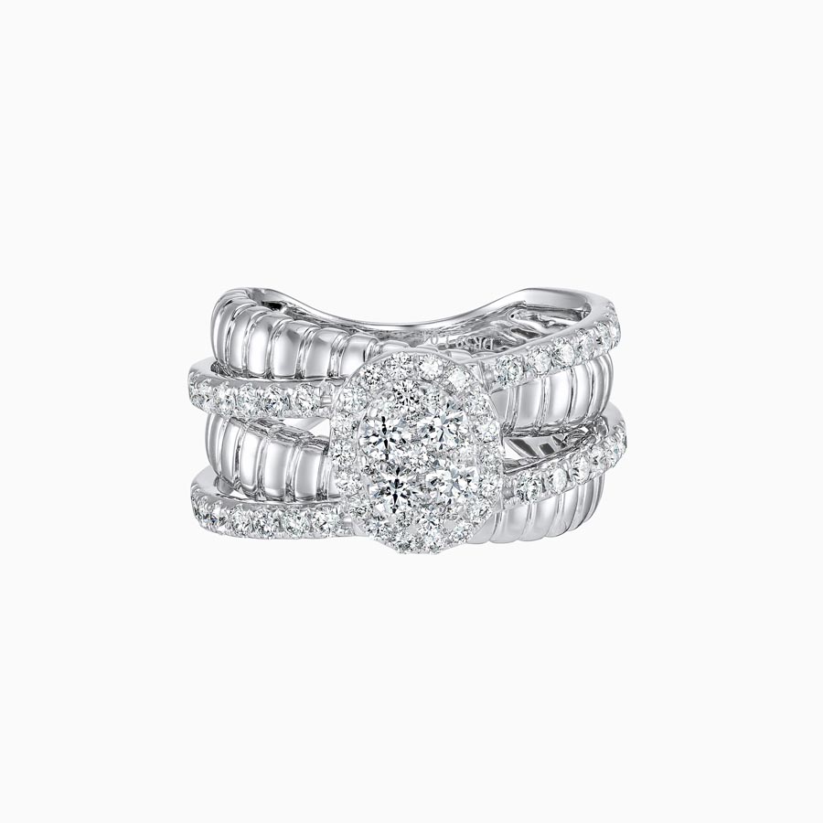 Nhẫn Lộc Phúc Fine Jewelry K1C.RI351-2PK Vàng Trắng Đính Kim Cương - Duy Hoang