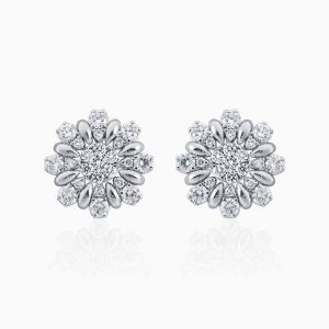 Khuyên Tai Lộc Phúc Fine Jewelry K3B.DFH0157E Vàng Trắng Đính Kim Cương - Duy Hoang
