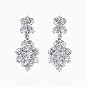 Khuyên Tai Lộc Phúc Fine Jewelry DFH0196AEW.WG01A Vàng Trắng Đính Kim Cương - Duy Hoang